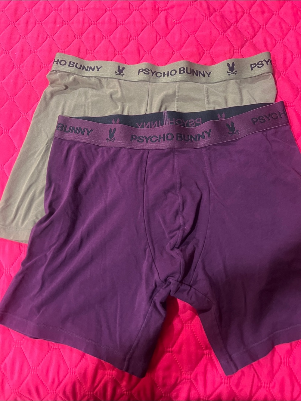 Psycho Bunny Men's Boxer Briefs – Purple & Olive Pair